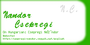 nandor csepregi business card